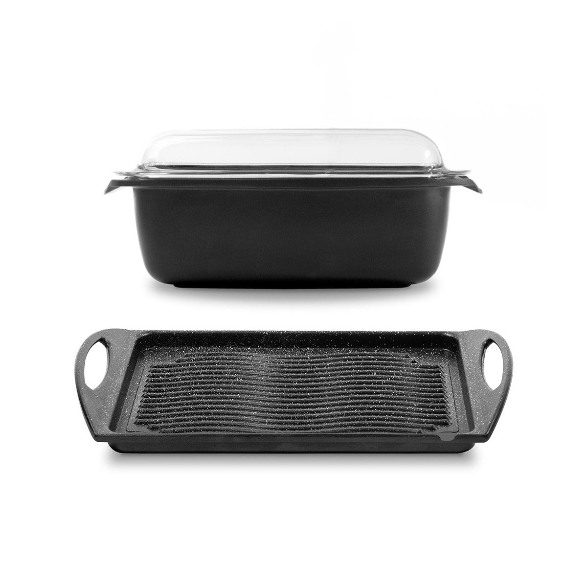 Kit Pentola forno con coperchio + Bistecchiera